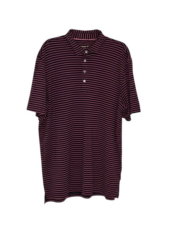 johnnie-O Other - Johnnie O Mens Polo Golf Shirt Top Surf Mesh Knit Stripe Pink Blue XL
